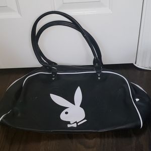 Playboy Black bowling style duffle bag